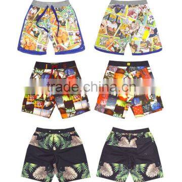 Polyester Sublimation Black Shiny Board Shorts Men photo-6