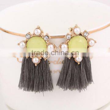 Zm53249a Cheap Handmade Dangle Earrings Women Tassel Earrings With Pearl