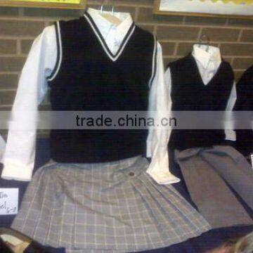 Grape Purple plaid children school uniform and jumper school unifrom