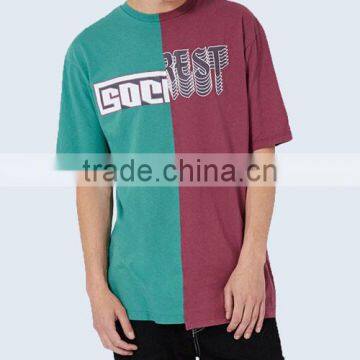 Custom Latest Men Asymmetric Personality Trend T - Shirts photo-2