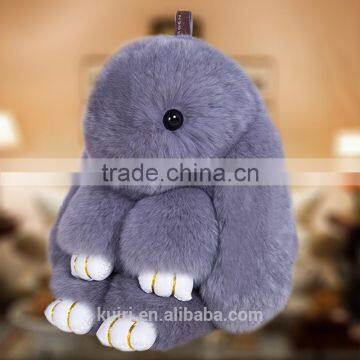 2017 New Arrive 15cm Hare Rabbit Fur Doll Handmade Bunny for Womens Bag Charms or Car Pendant Pom Pom Keychain photo-6