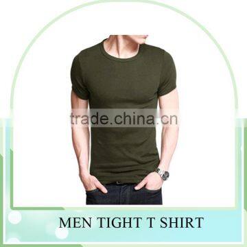 New Fashion 100% cotton slim fit sport Tee shirt,Tight Breathable short sleeve shirt for men , Custom V Neck T-shirt design