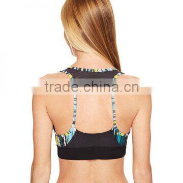 Custom High Quality Dry Fit Sports Bra Running Fitness Printed Yoga Bra Tops photo-4