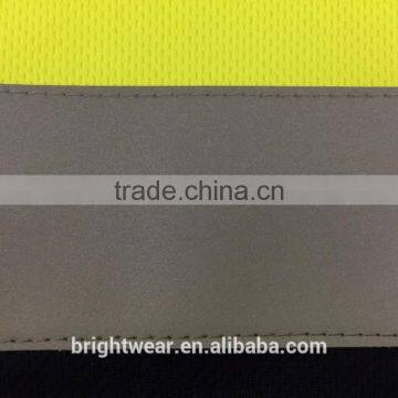 Mens Two-tone Flame Retardant Fluorescent Reflective Sew-on Tape Workwear Safety Polo Shirt photo-6