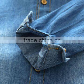 2017 Fashion Long Sleeve Shirt Kids Top Sale Denim Shirt Boy photo-3