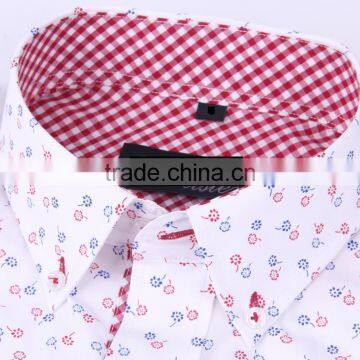 2017 Latest Men's Long Sleeve Button-down Collar Slim Fit Shirt With Contrast Collar and Cuff photo-4