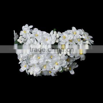 Wholesale Decoration Millinery White Terylene Artificial Flower photo-4
