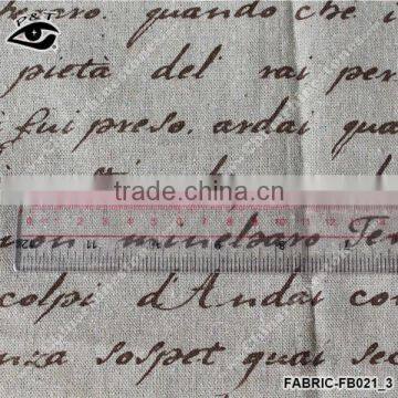 Linen Fabric Vintage Letter Printed Fabric For Household Home Textiles photo-5