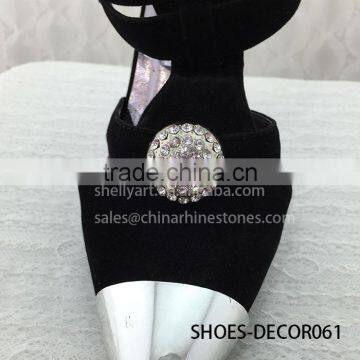 Shiny Rhinestone Round Clips Crystal Shoe Clips