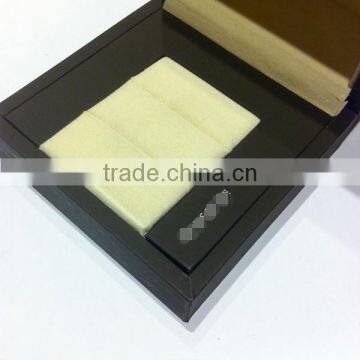 Leather Wooden Jewelry Packing Double Ring Box photo-3