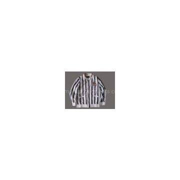 Boy Winter Padded Jacket Black And White Striped Jacket XS / S / M / L