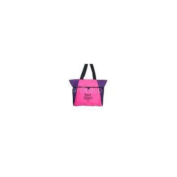 Cute Pink Recycled 600D polyester Non-Woven Shopping bag for grocery OEM