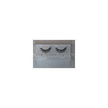 Handmade False Strip Eyelashes With Silk Synthetic , Natural Fake Eyelashes