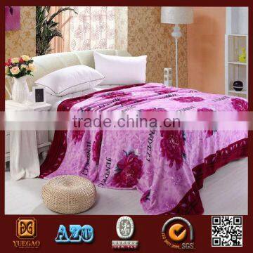 100%polyester grid cheap coral fleece/polar fleece bed sheet set made in China