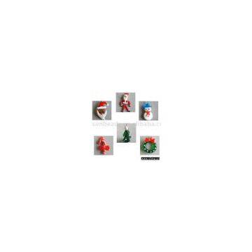 christmas fancy glass beads