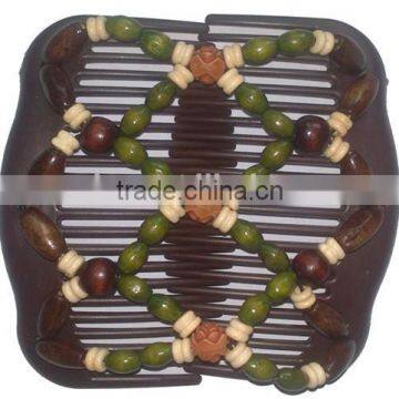 2016 Newest Design Korean Style Shining Crystal Beads Magic Hair Comb for Promotional Gifts photo-3