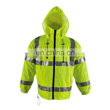 Hi-vis rain jacket