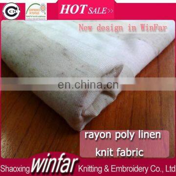 Winfar Textile Knitting Stripe T/R Ring Spun Polyester Rayon Linen Fabric