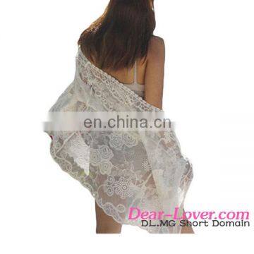 New Style Off White Sheer Rose Lace Cover Up Beach Dresses Wholesale