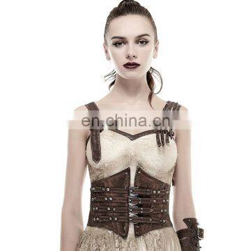 Gothic Style Underbust Brown Softbone Corsage Punk Rave Y-659 photo-2