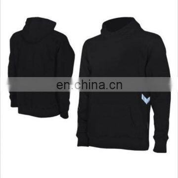 Black Plain Cotton and Polyester Sports Causal Winter Jacket