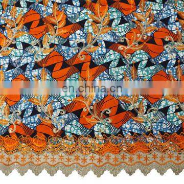 2016 Hot Selling African 6 Yards Colorful Wax Printed Guipure Lace Fabric for Party photo-2
