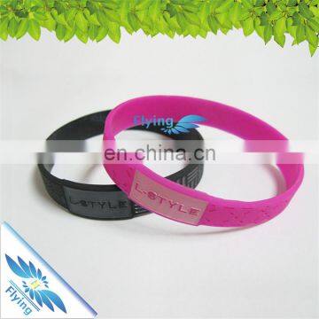 Recycled Silicone Wristband Custom Rubber Thin Types with Variour Style