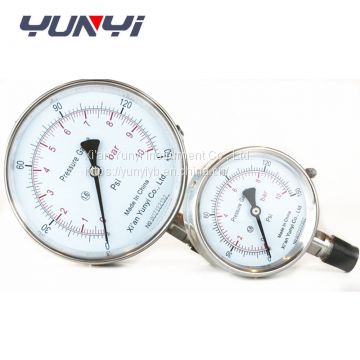 100mm 150mm stainless steel pressure guage/pressure manometer