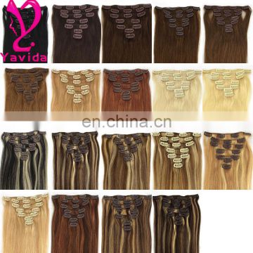 high quality P color clip on hair extensions wholesale supplier