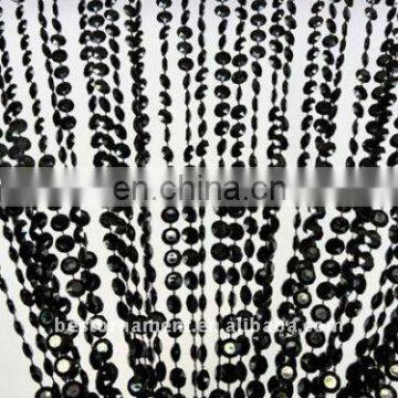 Non Iridescent Black Beaded Curtain