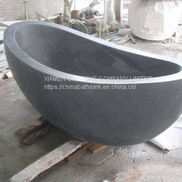 G654 Padang Dark Granite Bathroom Oval Tubs Natural Stone Free-standing Bathtubs