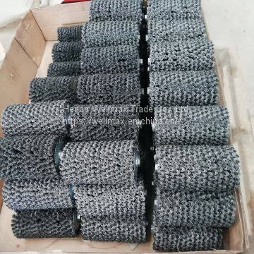 Hex-pipe Twisted Wire Wheel Brush Roll 125mm Diameter photo-4