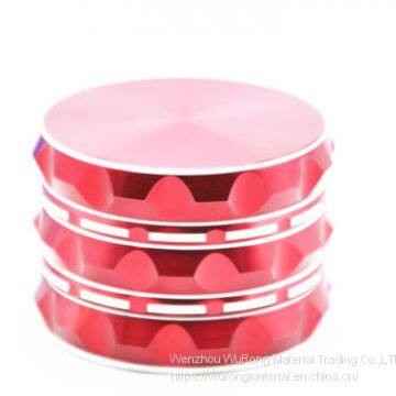 D50mm& H42 mm Aluminium Alloy Polygonal Cigar Grinder 4-layer Plat Sounder Smoke Grinder as Colorful Cigar Crushing Metal Accessory With White Edge for Tobacco,smoke,cigarette photo-4