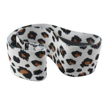 Leopard Printing Hip Circle Fabric Latex Resistance Bands photo-3
