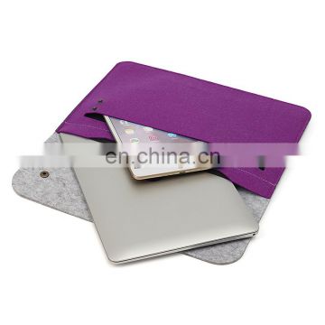 Polyester Grey Fabric fancy felt Laptop Sleeve