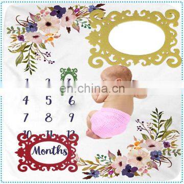 High Quality Newborn Milestone Photo Felt Frame for Blanket photo-2