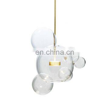 Современный декоративный стеклянный подвесной светильник-люстра с эффектом пузырьков на LED photo-2