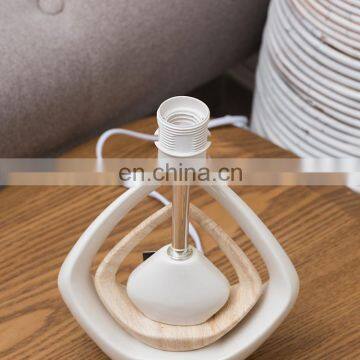 Simple Geometry Custom Restaurant Table Decoration Ceramic Base Cheap Nordic Bedside Lamps for Hotel photo-4