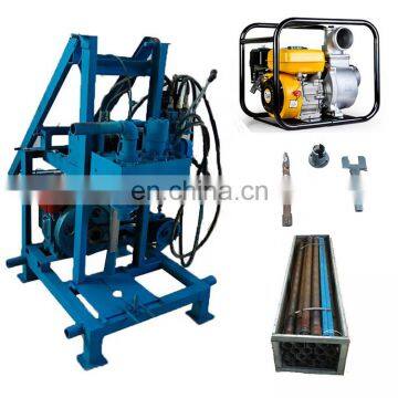 200m Depth Tractor Mounted  Portable Drilling Rig For Water Well With Compressor