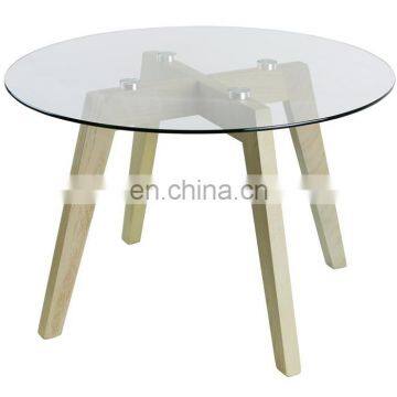 6mm Tempered Glass Top Mini Coffee Table Round Side Table With Glass Top