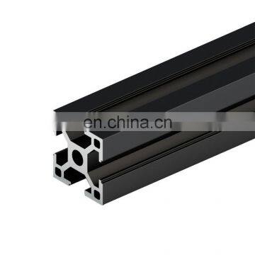 SHENGXIN aluminum glass profile door extrusions matt black T slot 3030 2040 2080 anodizing extrusion aluminium profile