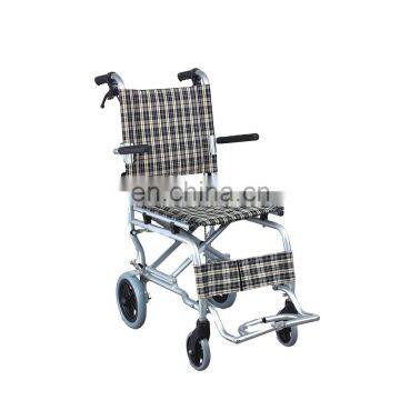 Aluminum Foldable Airplane Mini Portable Lightweight Attendant Lobby Wheelchair