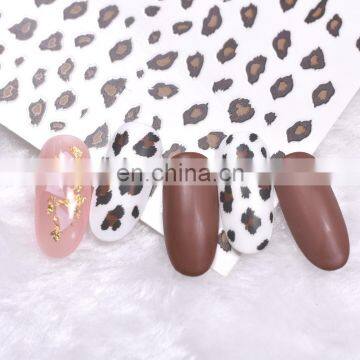 JOYFUL 496-501 Autumn and Winter New Decals 3D Adhesive Leopard Print Nail Beauty Stickers photo-5