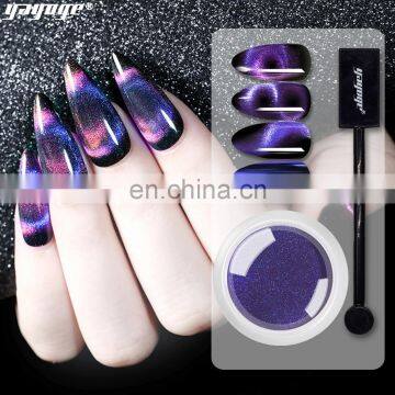 9D Cat Eye Nail Powder Set Colorful Magnetic Mirror Nail Art Pigment Dust Nails Decorations for DIY Manicure Design