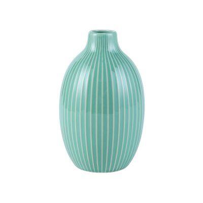 Green And Pink Stripe Easy Simple Ceramic Vase Art Decor For Drawing Room