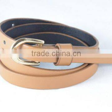 1cm thin width of lady Fashion PU garments belt