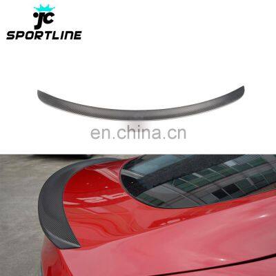 Matte Carbon Fiber Model S Electric Car Trunk Spoiler for Tesla Model S P85D 90D 12-19