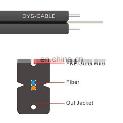 Factory Price 1 2 Core FTTH Fiber Optical Drop Cable 1km Price Ftth Cable for Indoor/Outdoor Use photo-3