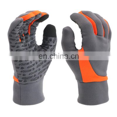 Fluorescent new spandex material driver touch screen work gloves