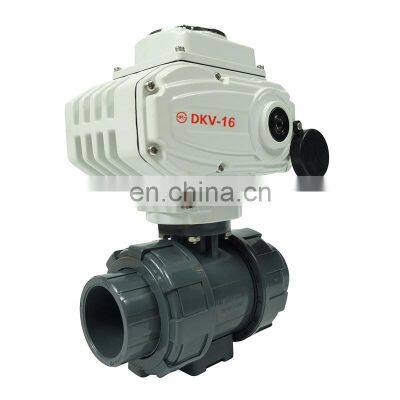 DKV High Efficiency 220V 1 Inch Pvc Water Plastic Thread Electric Ball Valves photo-3